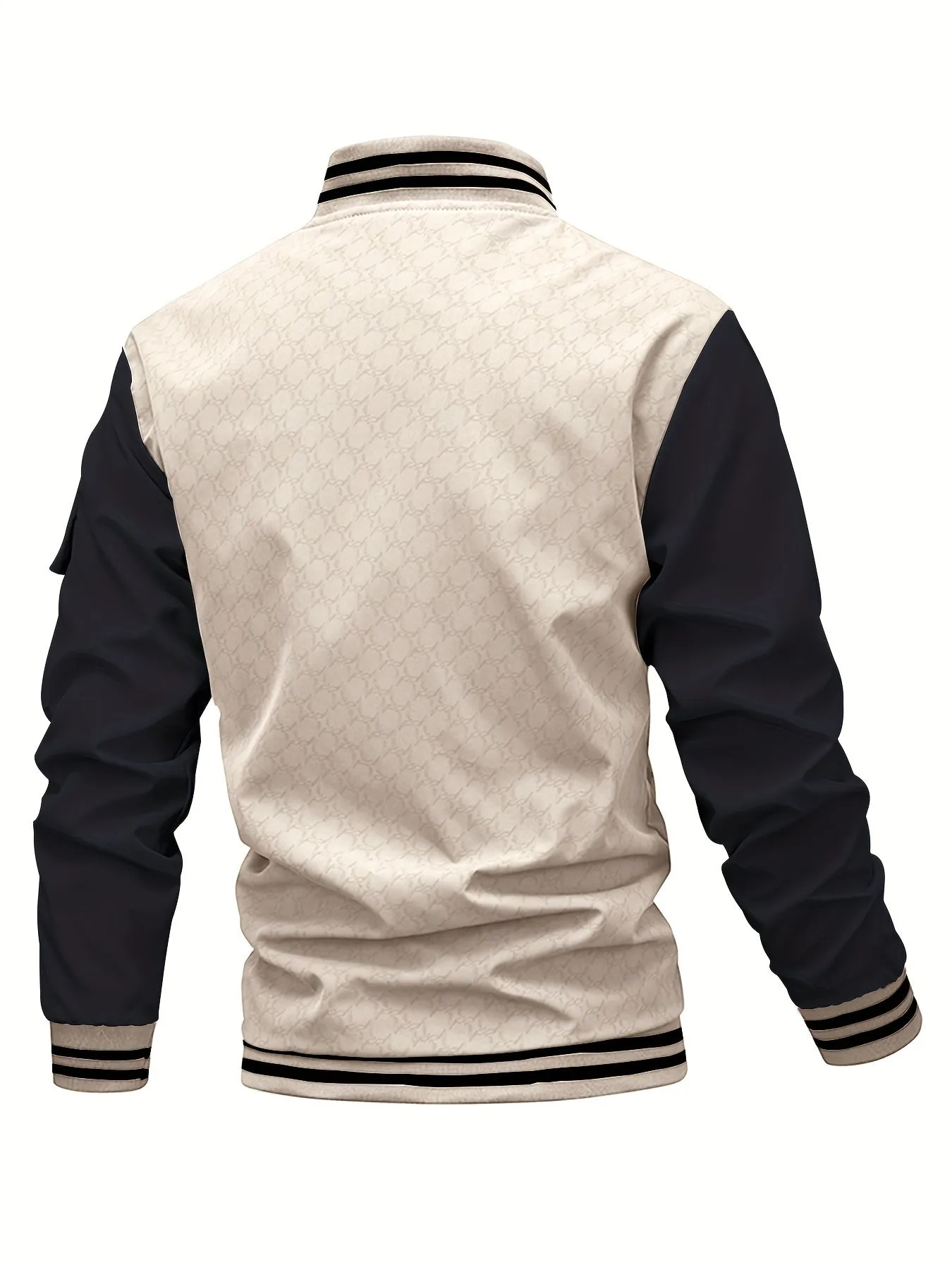 Men's Color Block Multi Pocket Bomber Jacket | Trend Coat