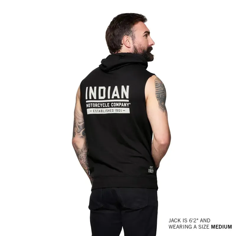 Men's Sleeveless Established 1901 Hoodie, Black