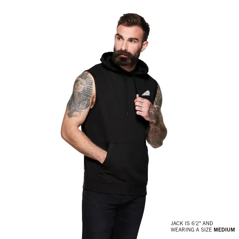 Men's Sleeveless Established 1901 Hoodie, Black