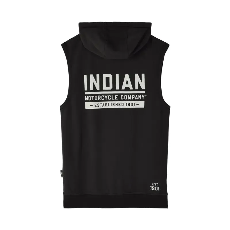Men's Sleeveless Established 1901 Hoodie, Black