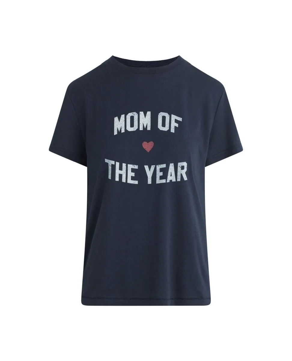 Mom Of The Year Tee Navy