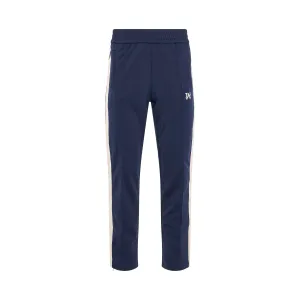 Monogram Embroidered Track Pants in Navy Blue