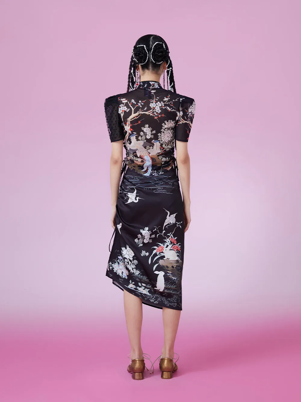 MUKZIN Stunning Vintage Original Skirt Slim Print