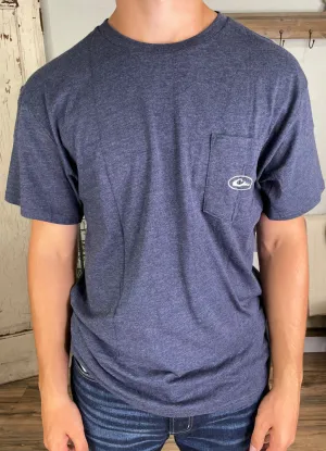 Old School Ride Along T in Night Sky Heather by Drake