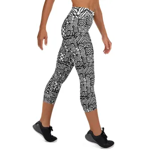 Origen Destination |On-Arrival Point of Origen African Symbol-inspired Yoga Capri Leggings