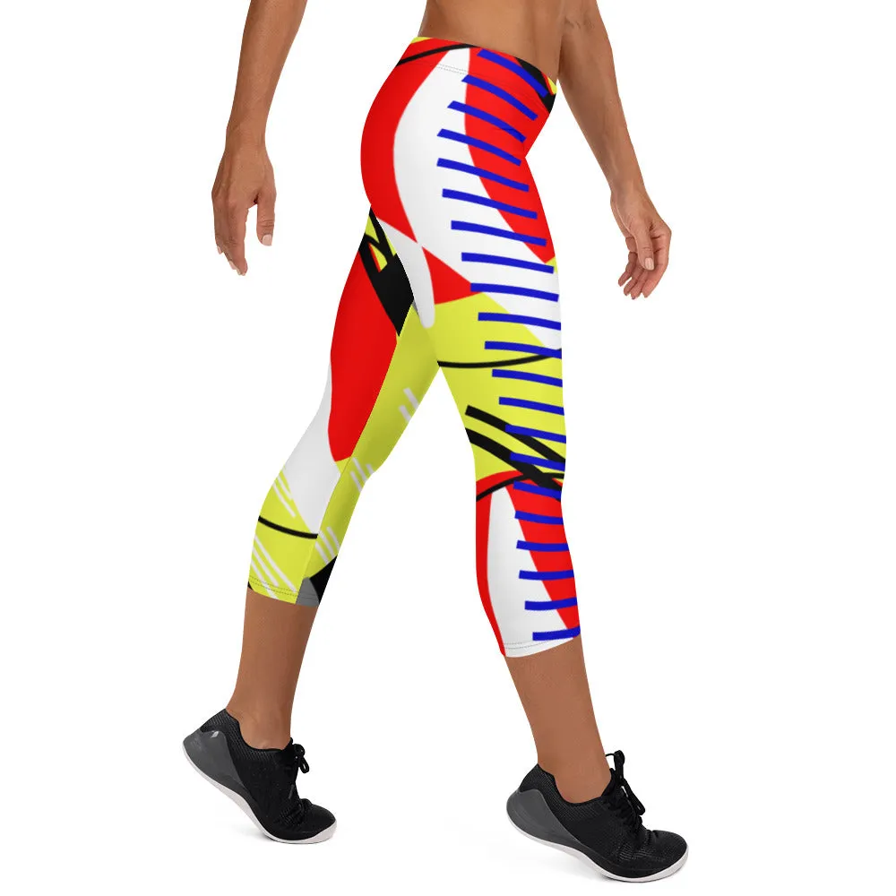 Origen Destination |On-Arrival Point of Origen Symbol-inspired Yellow Capri Leggings