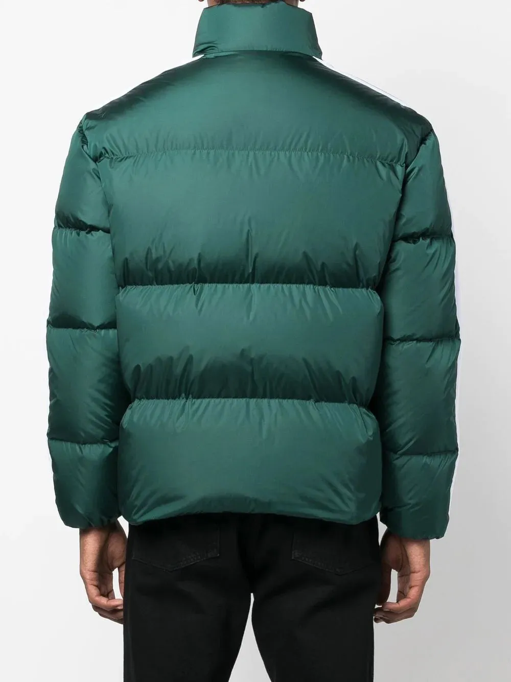 PALM ANGELS Classic Track Down Jacket Green/White