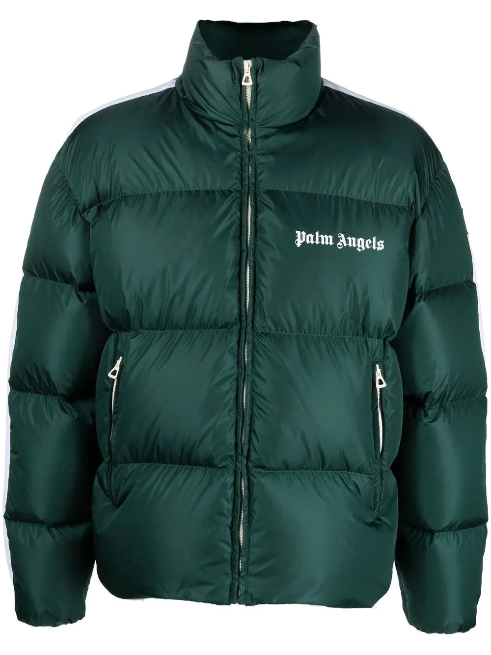 PALM ANGELS Classic Track Down Jacket Green/White