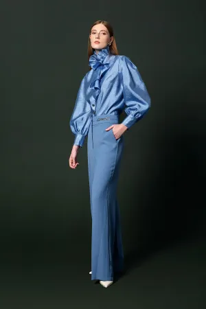 Pants with Chain Accessories Blue