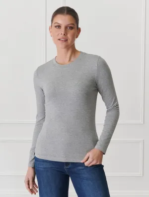 Paris Long Sleeve Classic Tee Grey