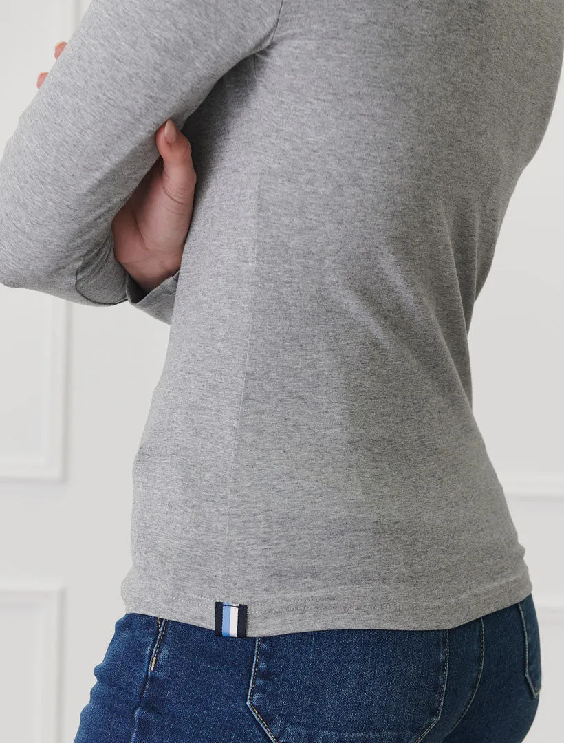 Paris Long Sleeve Classic Tee Grey