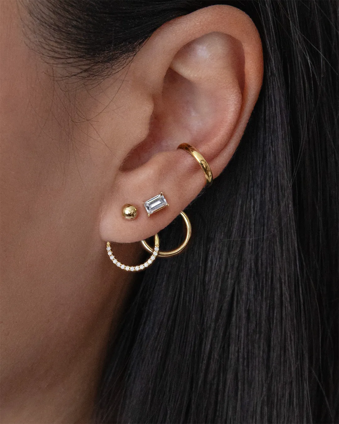 Pavé Circle Hoop Ear Jackets