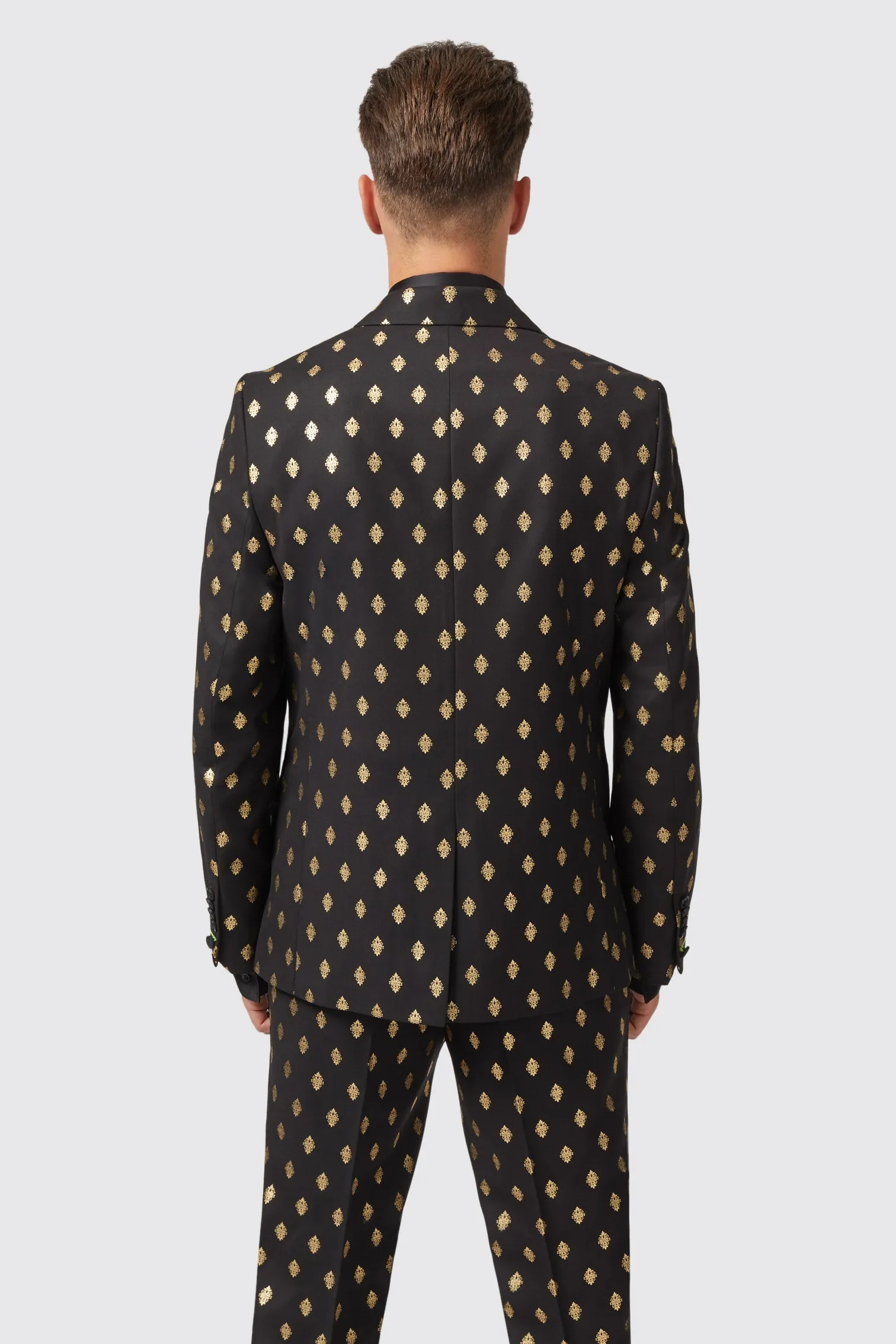 Puccini Slim Fit Black and Gold Suit - ARCHIVE
