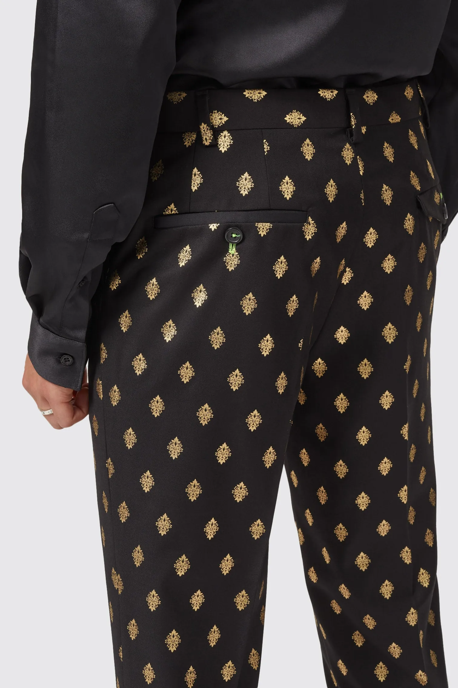 Puccini Slim Fit Black and Gold Suit - ARCHIVE