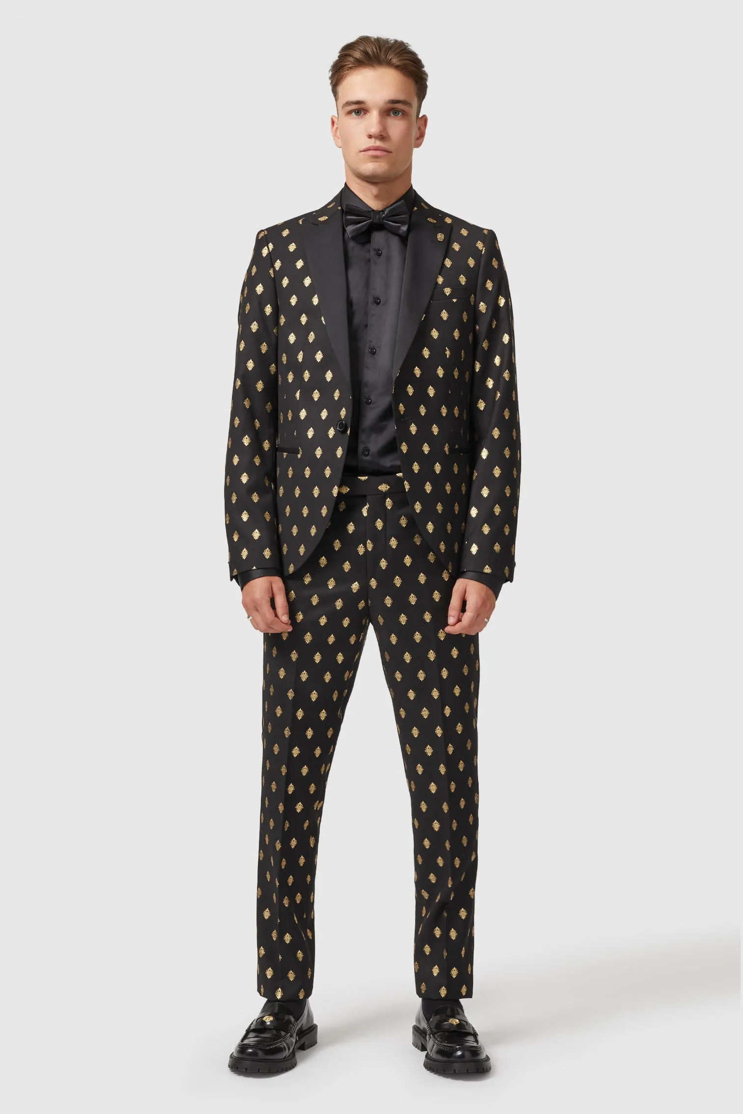 Puccini Slim Fit Black and Gold Suit - ARCHIVE