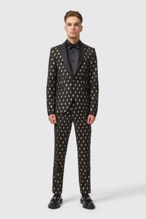 Puccini Slim Fit Black and Gold Suit - ARCHIVE