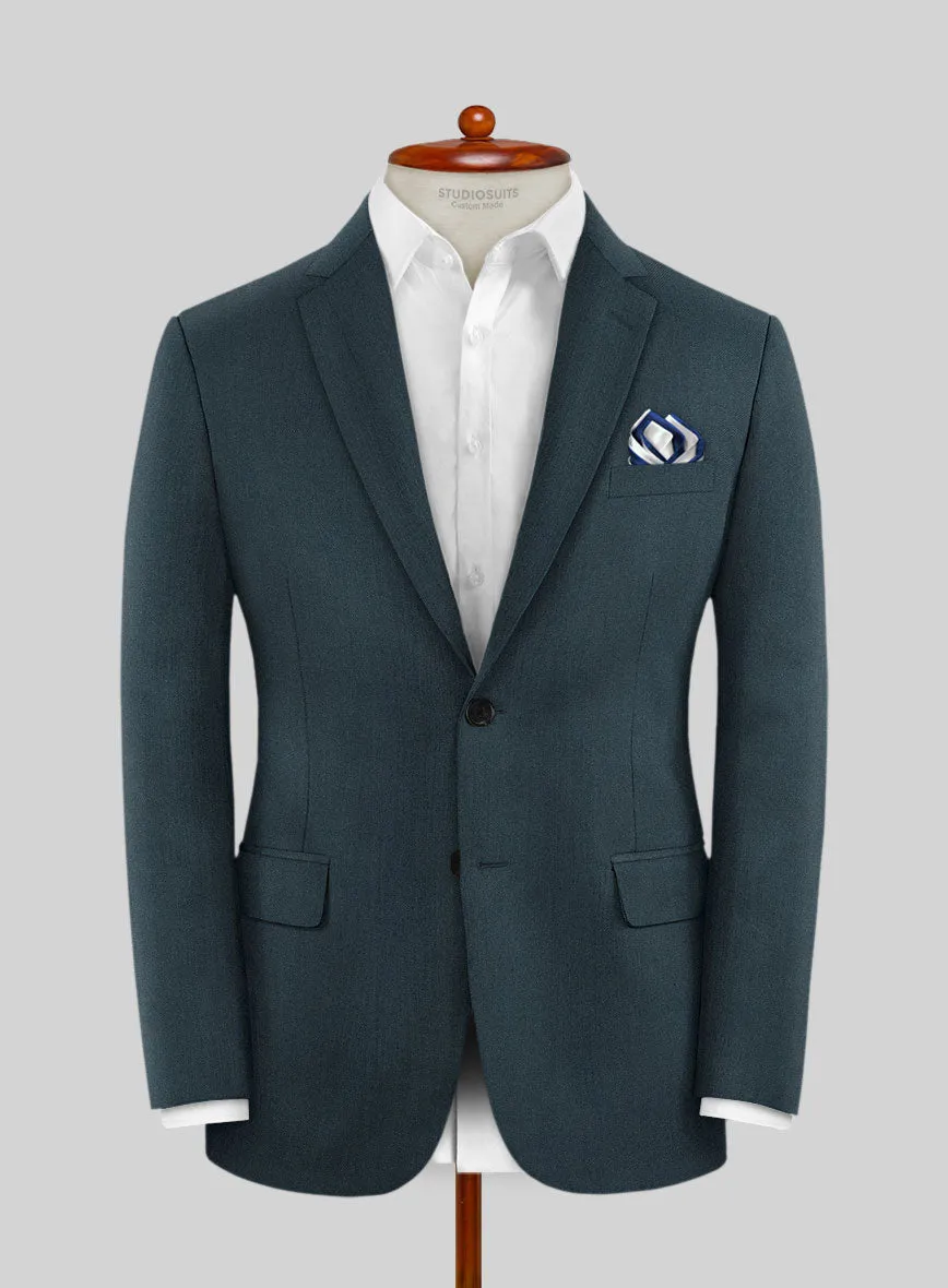 Reda Steel Blue Wool Jacket