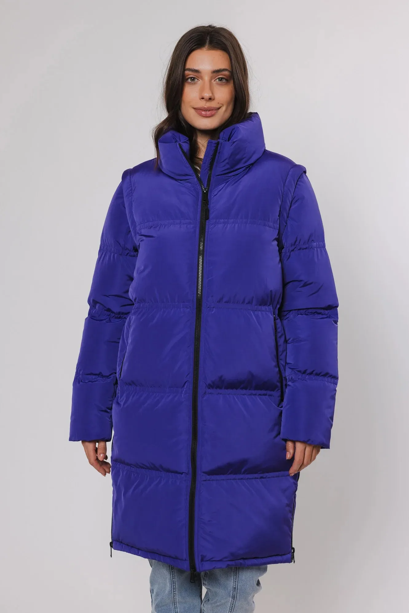 Rino & Pelle Coat - Dingo Detachable Sleeve - Purple
