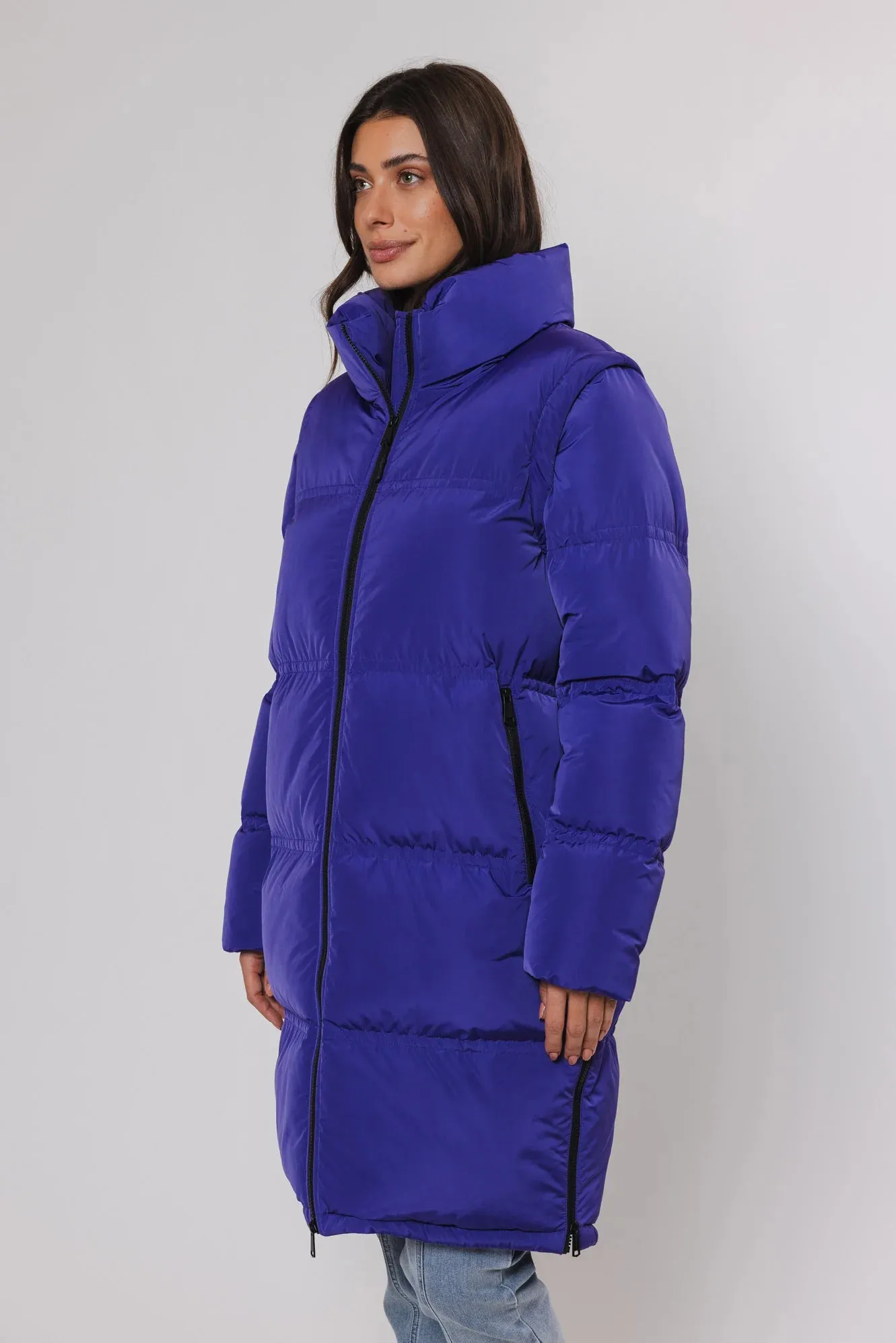 Rino & Pelle Coat - Dingo Detachable Sleeve - Purple