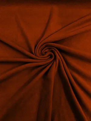 Rust Solid Polar Fleece Fabric Sold by the yard 60"Wide|Antipilling 245GSM |Medium Soft Weight| Blanket Supply,DIY, Decor,Baby Blanket