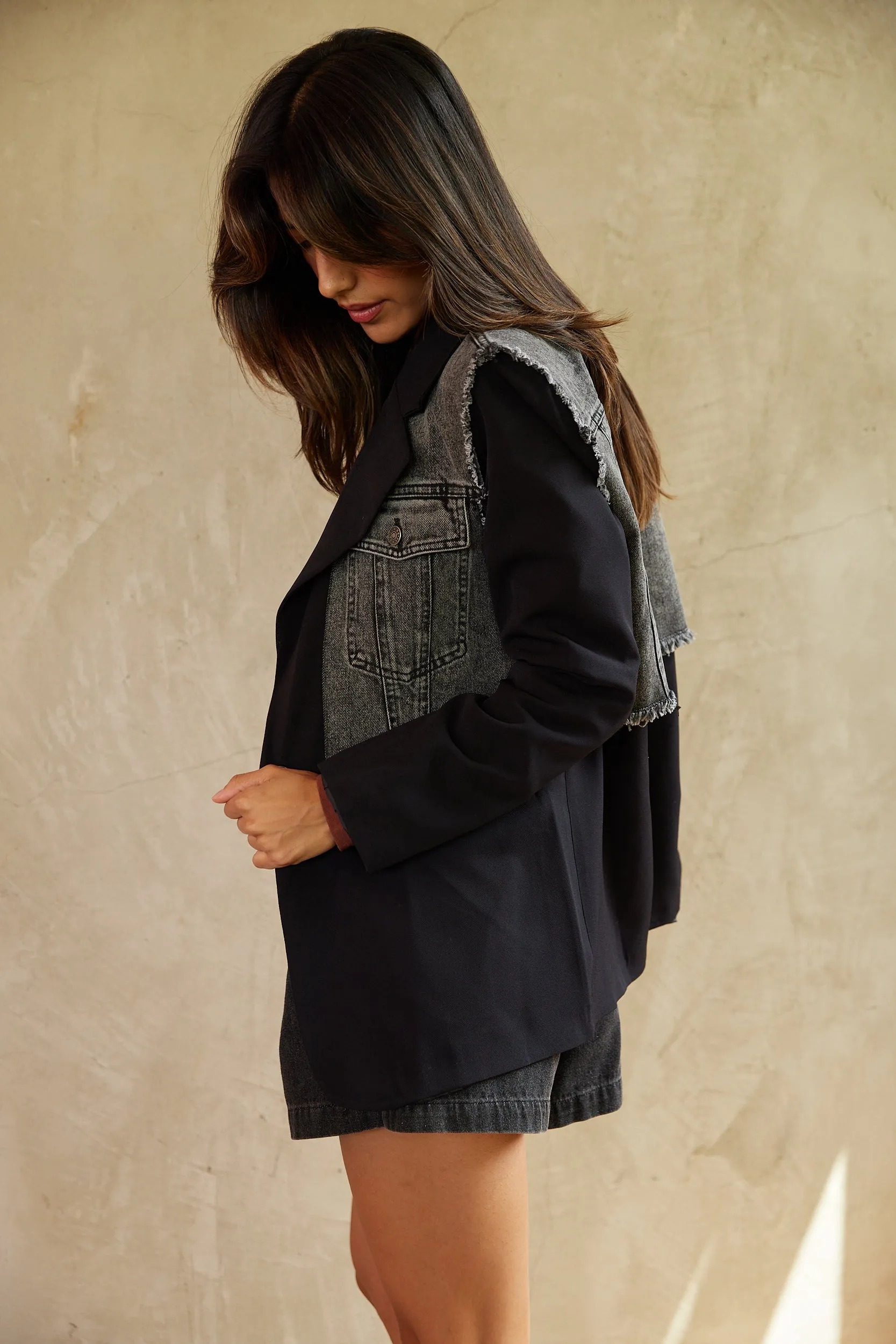 SALE - Teddy Layered Look Blazer