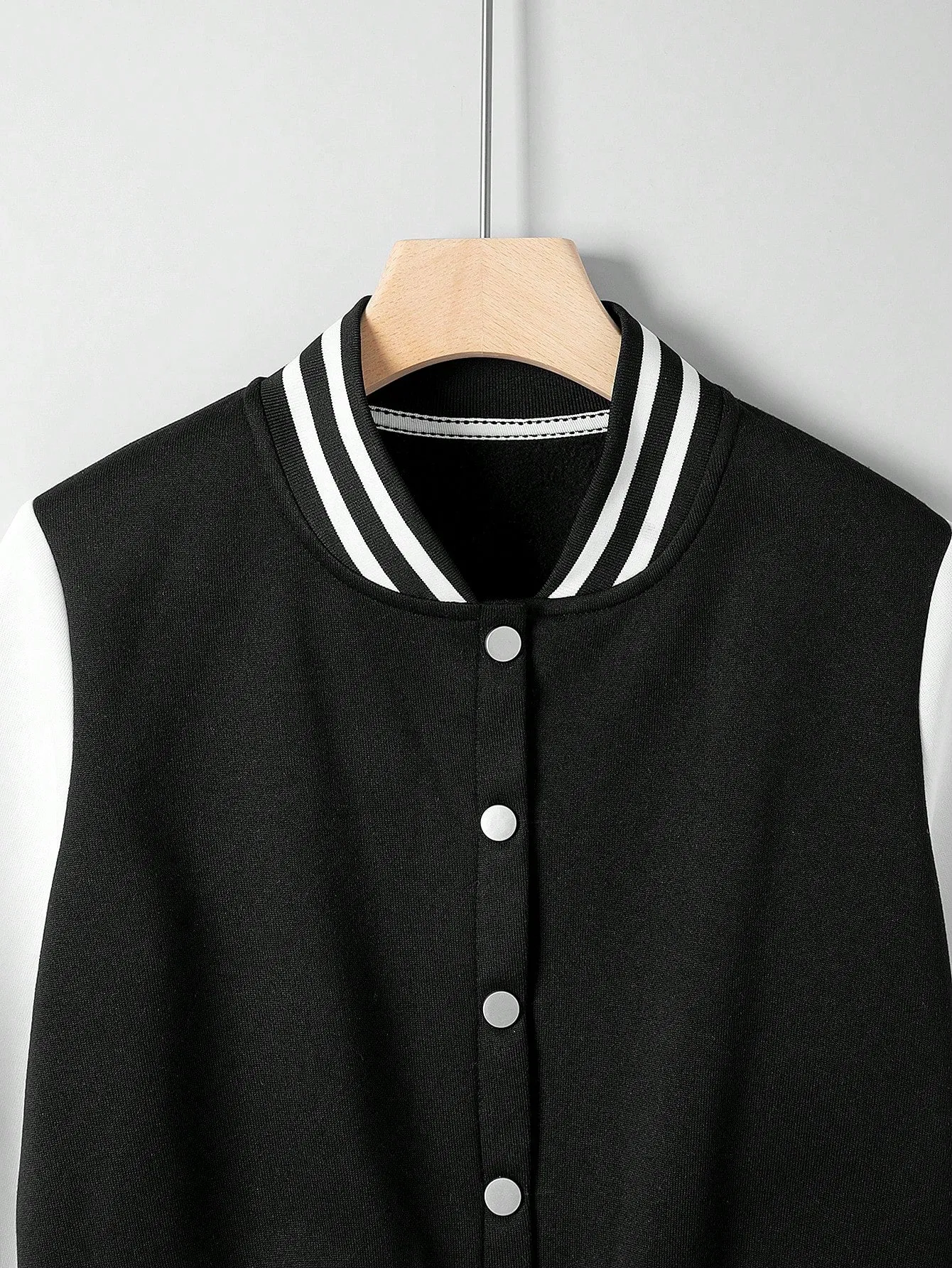 SHEIN EZwear Women'S Color Block College Style Jacket