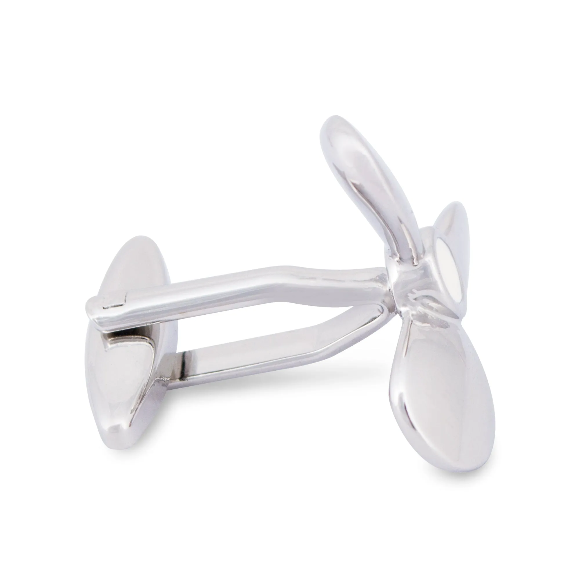Silver Propeller Fan Cufflinks