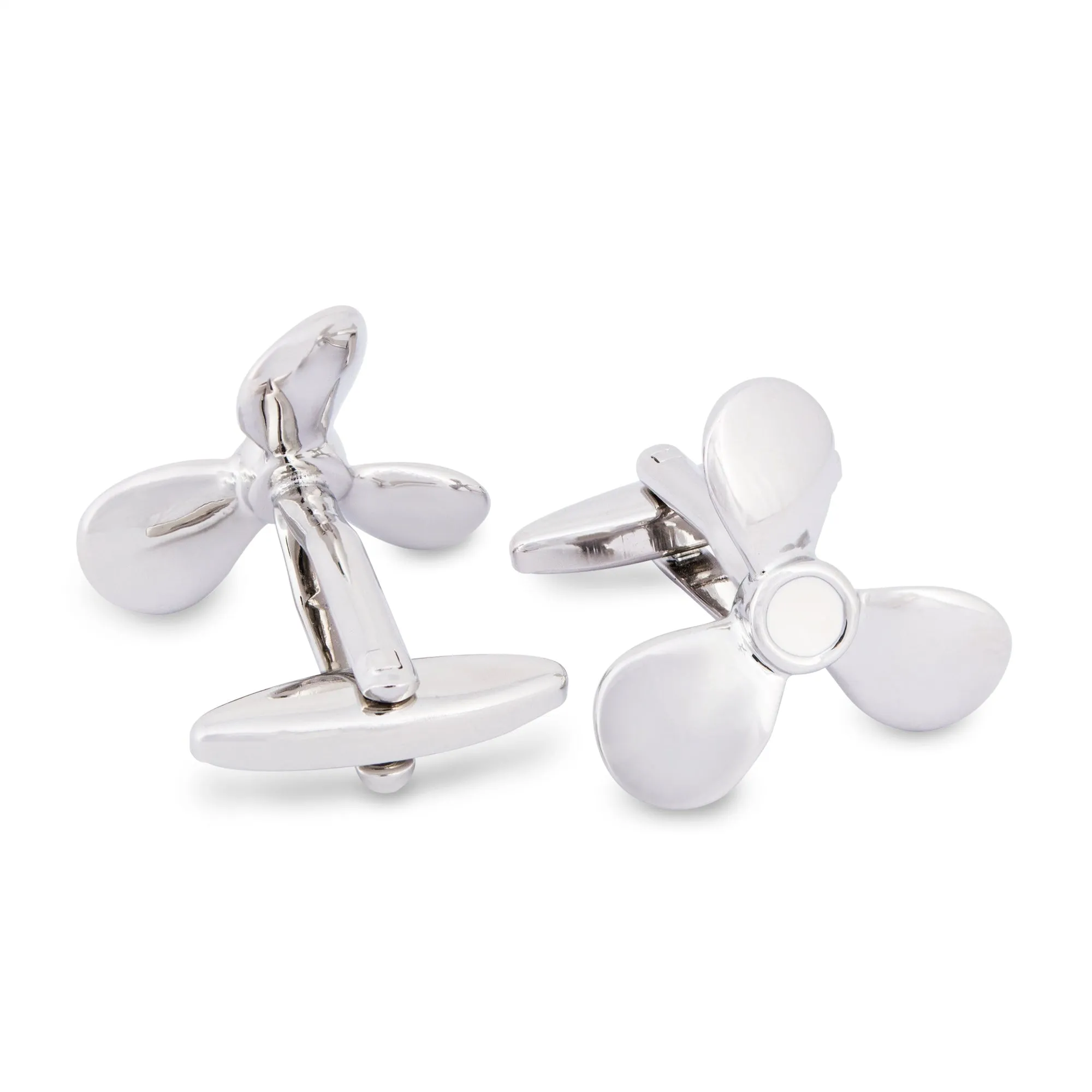 Silver Propeller Fan Cufflinks