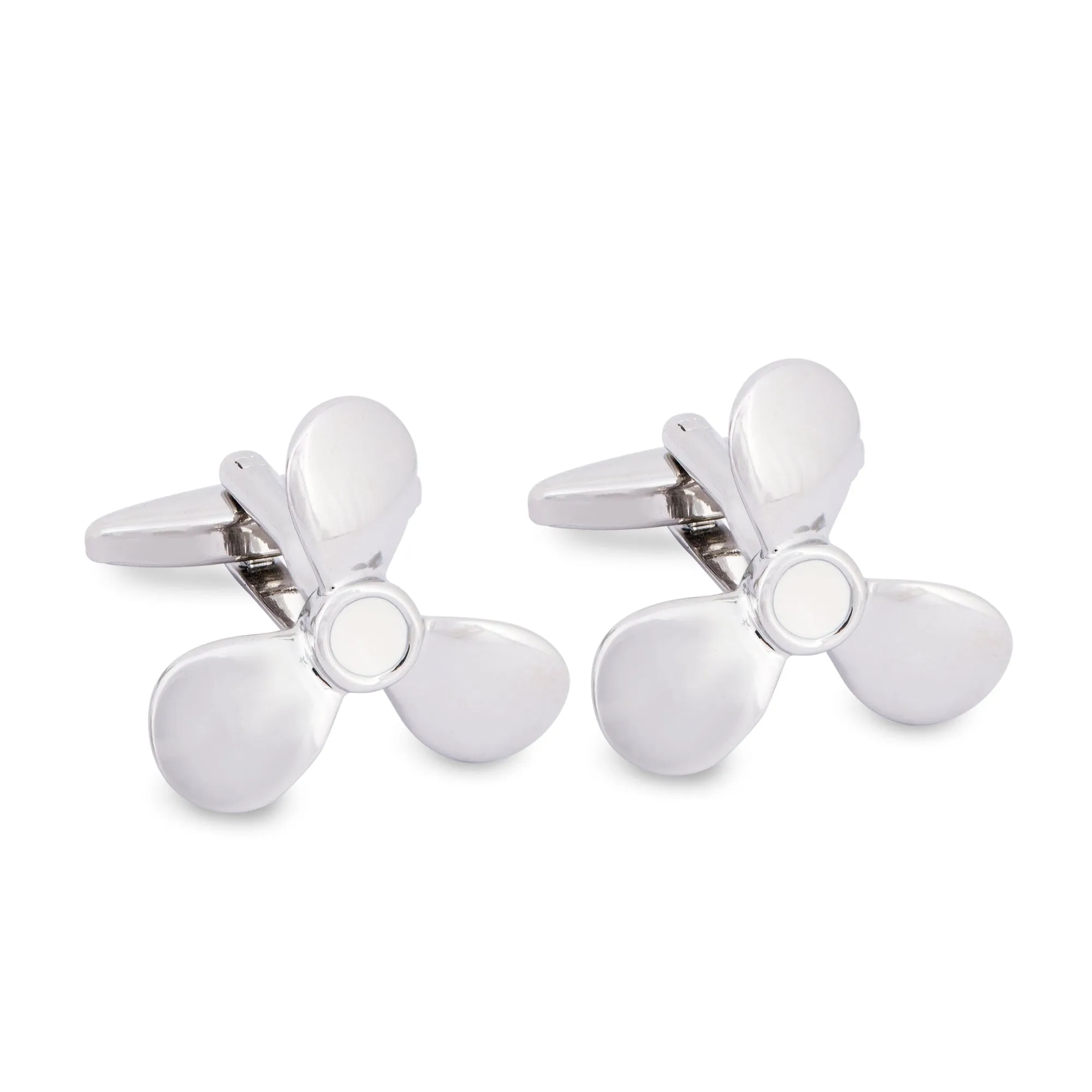 Silver Propeller Fan Cufflinks