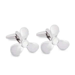 Silver Propeller Fan Cufflinks
