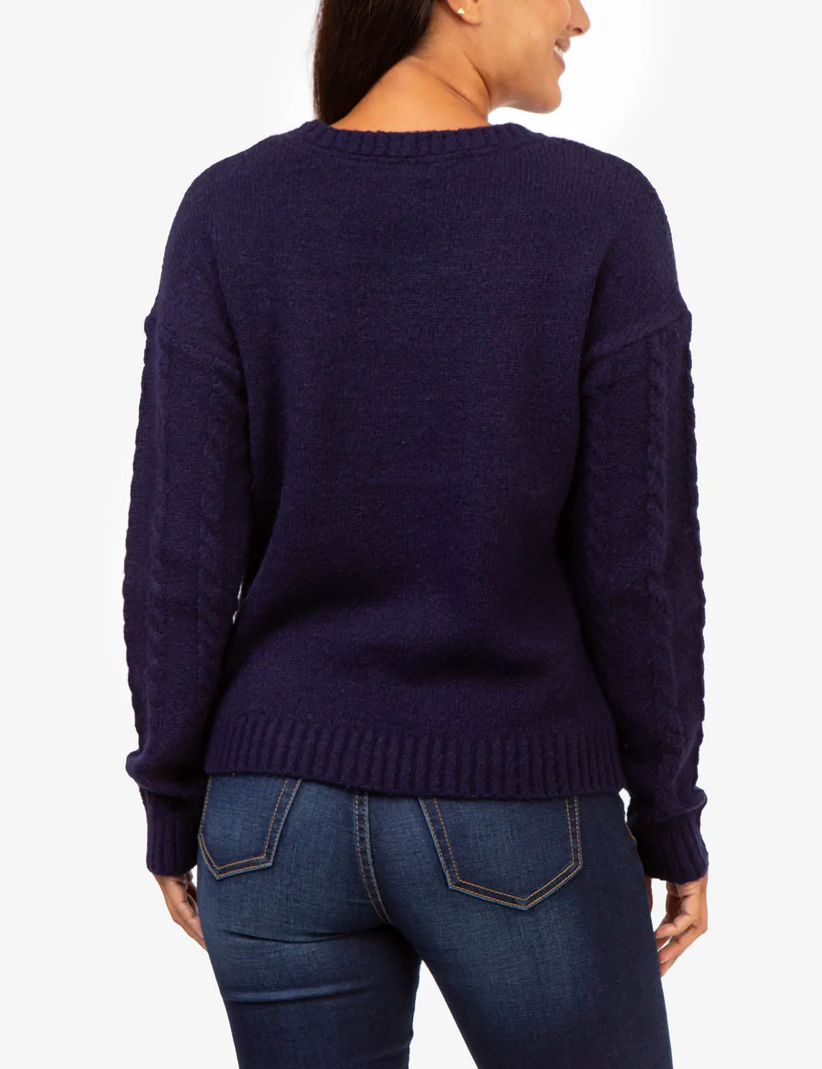 SOFT CABLE CREW NECK SWEATER