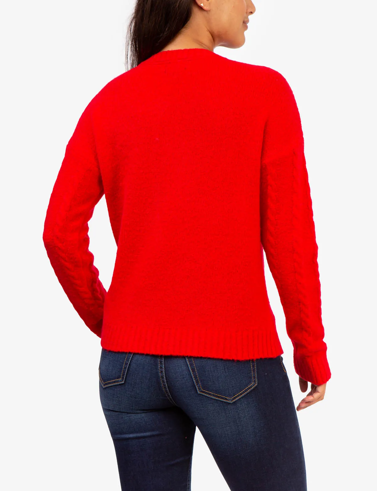 SOFT CABLE CREW NECK SWEATER