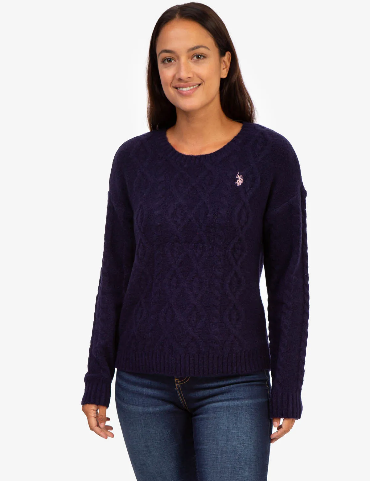 SOFT CABLE CREW NECK SWEATER
