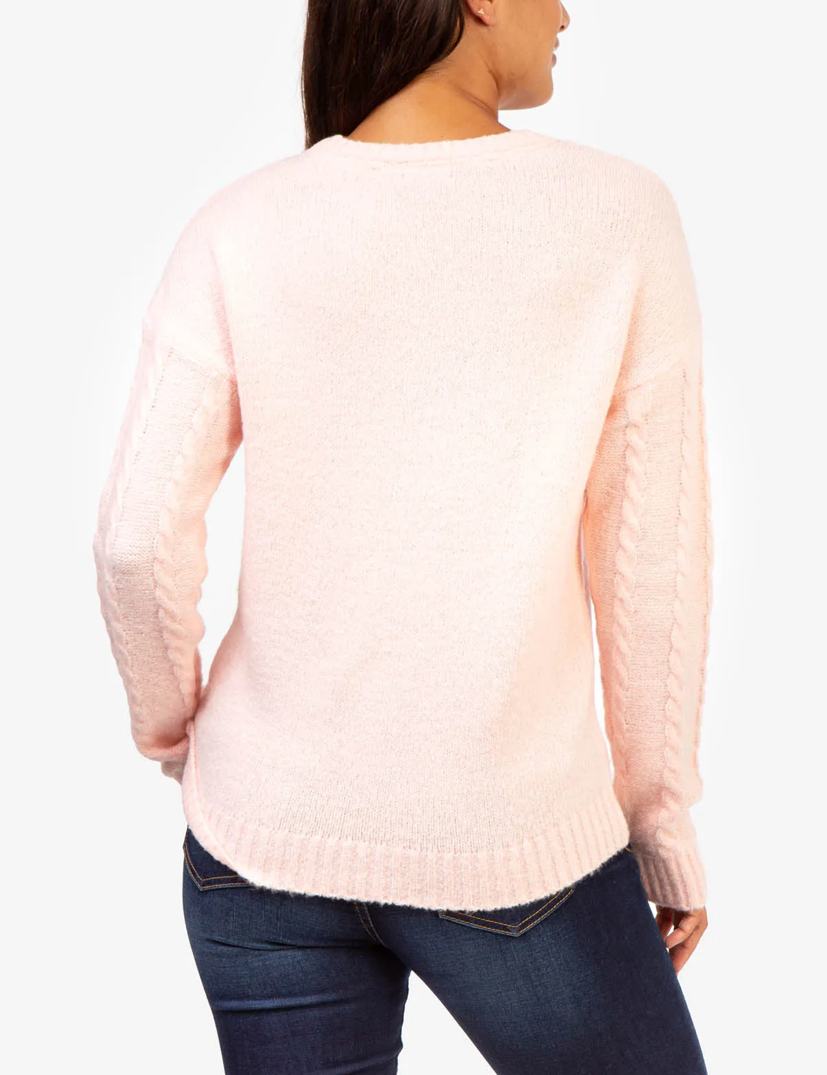 SOFT CABLE CREW NECK SWEATER