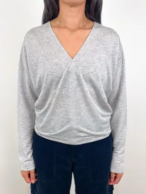 Sparkle Double V Top in Heather Sparkle