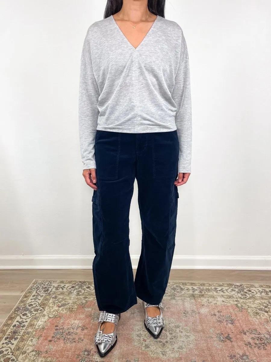Sparkle Double V Top in Heather Sparkle