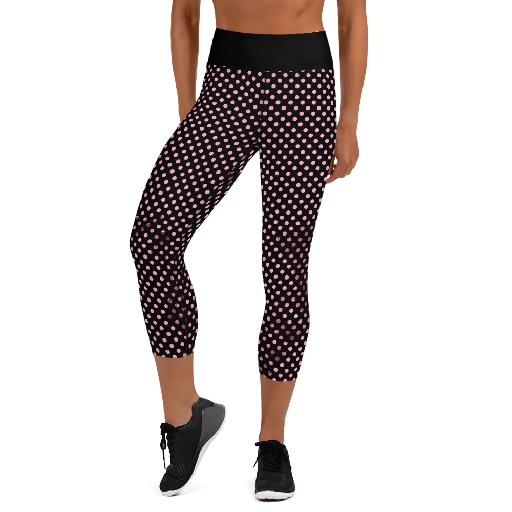 Sunblocked Run Star Hike Pretty in Pink Smoky Spotlight Halftone Dot Capri Yoga Leggings