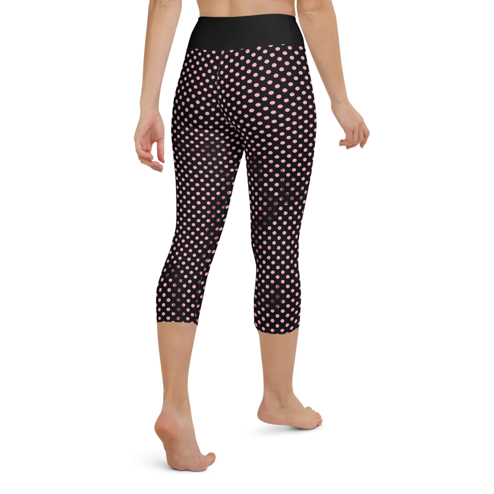Sunblocked Run Star Hike Pretty in Pink Smoky Spotlight Halftone Dot Capri Yoga Leggings