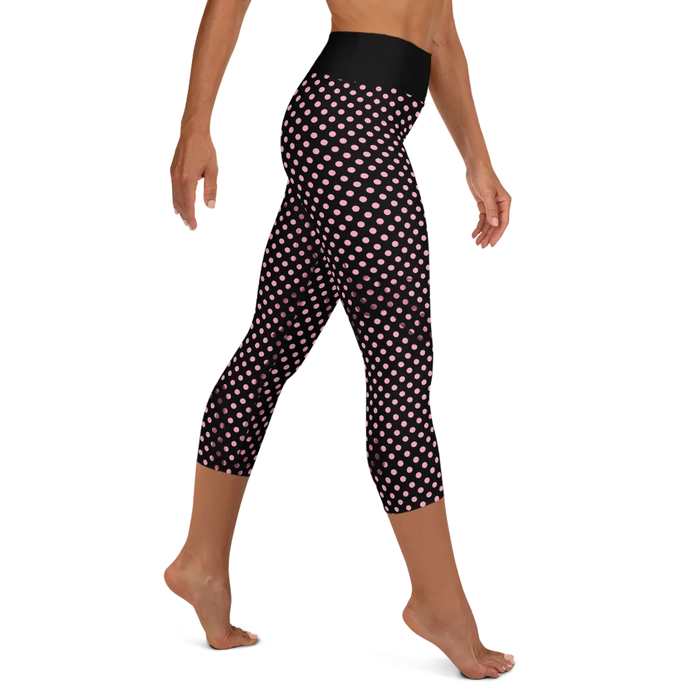 Sunblocked Run Star Hike Pretty in Pink Smoky Spotlight Halftone Dot Capri Yoga Leggings