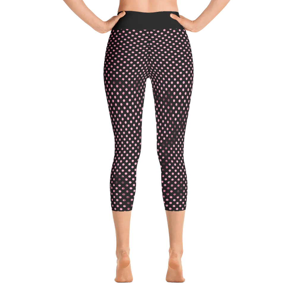 Sunblocked Run Star Hike Pretty in Pink Smoky Spotlight Halftone Dot Capri Yoga Leggings