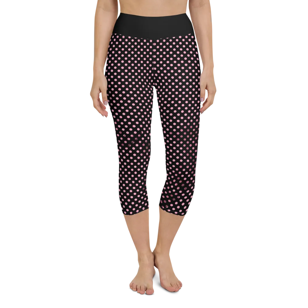 Sunblocked Run Star Hike Pretty in Pink Smoky Spotlight Halftone Dot Capri Yoga Leggings