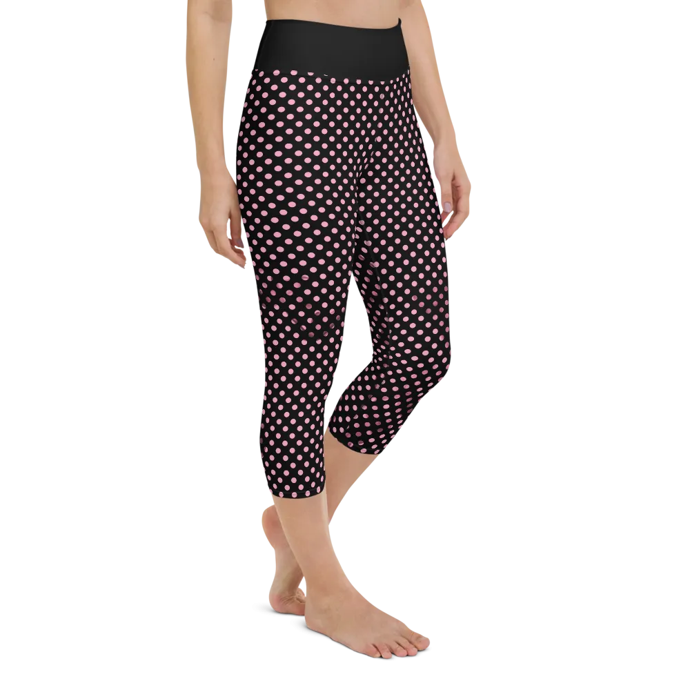 Sunblocked Run Star Hike Pretty in Pink Smoky Spotlight Halftone Dot Capri Yoga Leggings