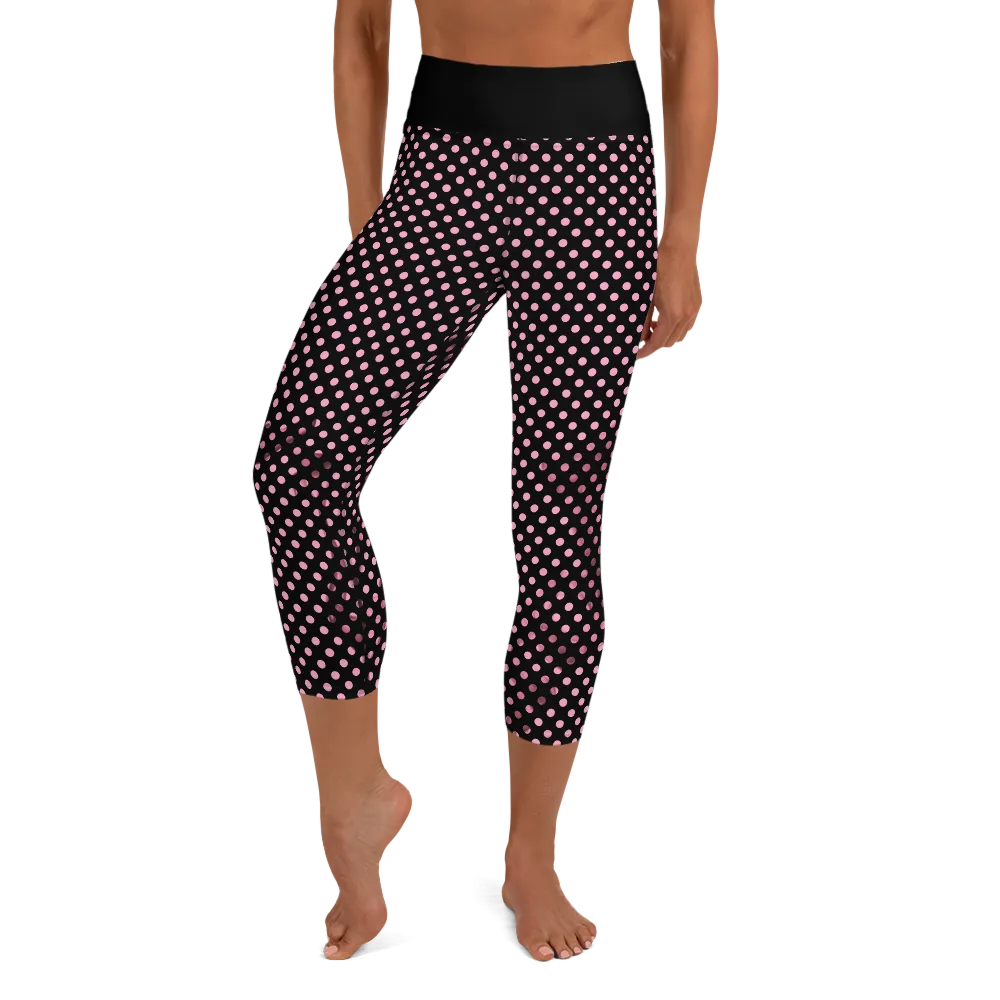 Sunblocked Run Star Hike Pretty in Pink Smoky Spotlight Halftone Dot Capri Yoga Leggings