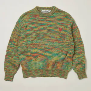 Sweater Knitted Multi Green Orange