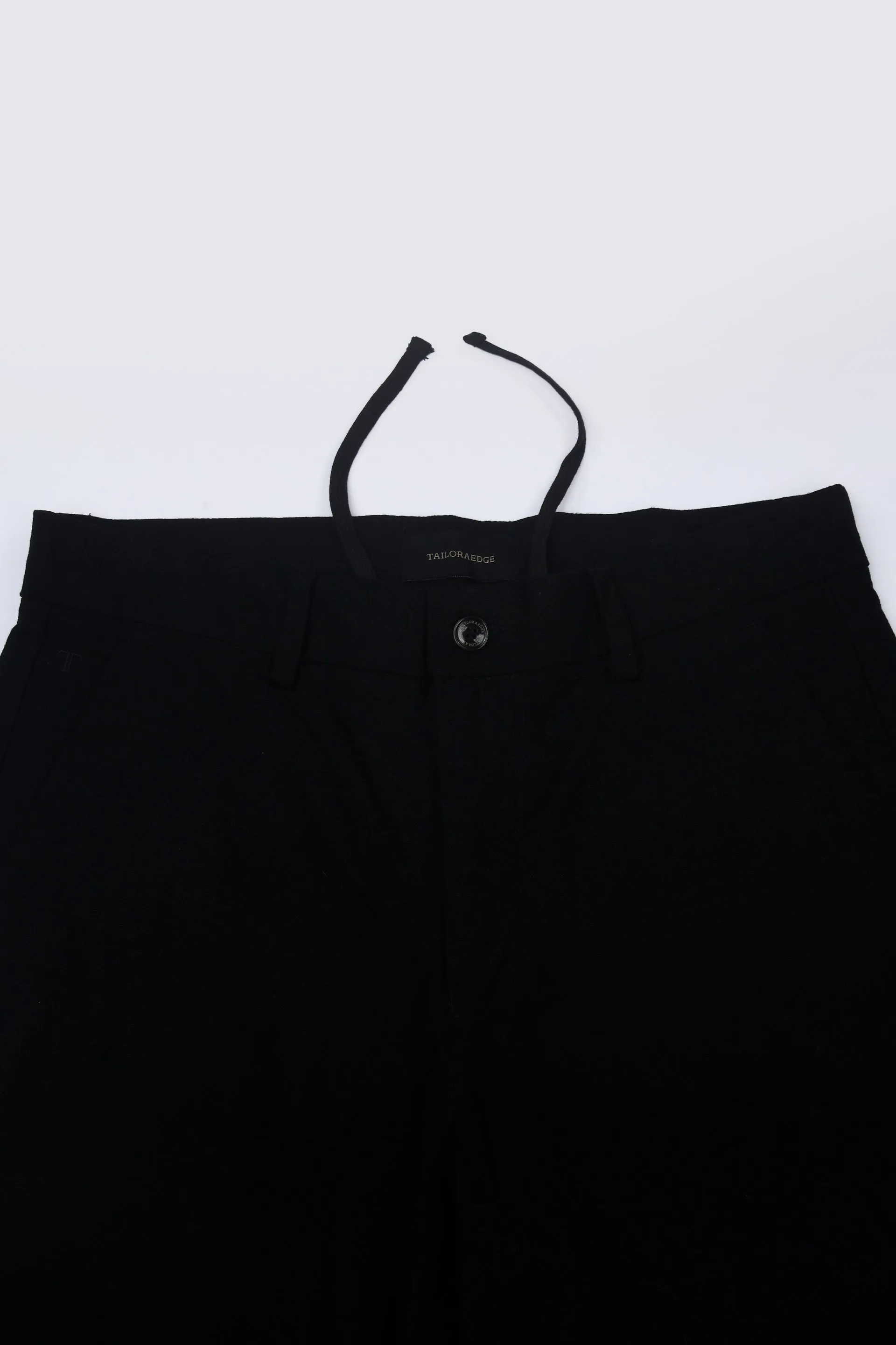 TIMELESS COTTON CHINOS- LINEN FEELS IN BLACK