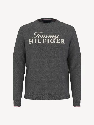 Tommy Hilfiger Men's  Niles Logo Crewneck Sweater Dark Sable 78J6644 001