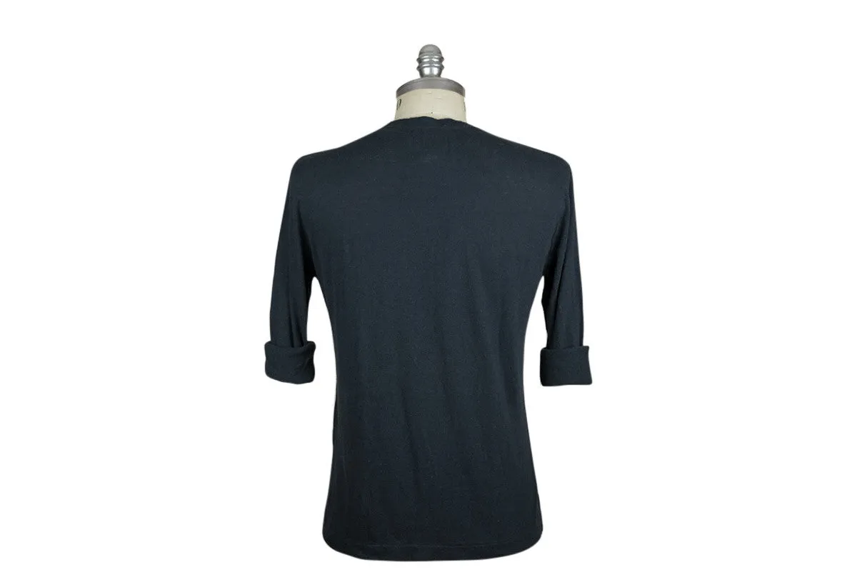 V: : Room-L/S Cashmere Soft Jersey Knit (Navy Melange)