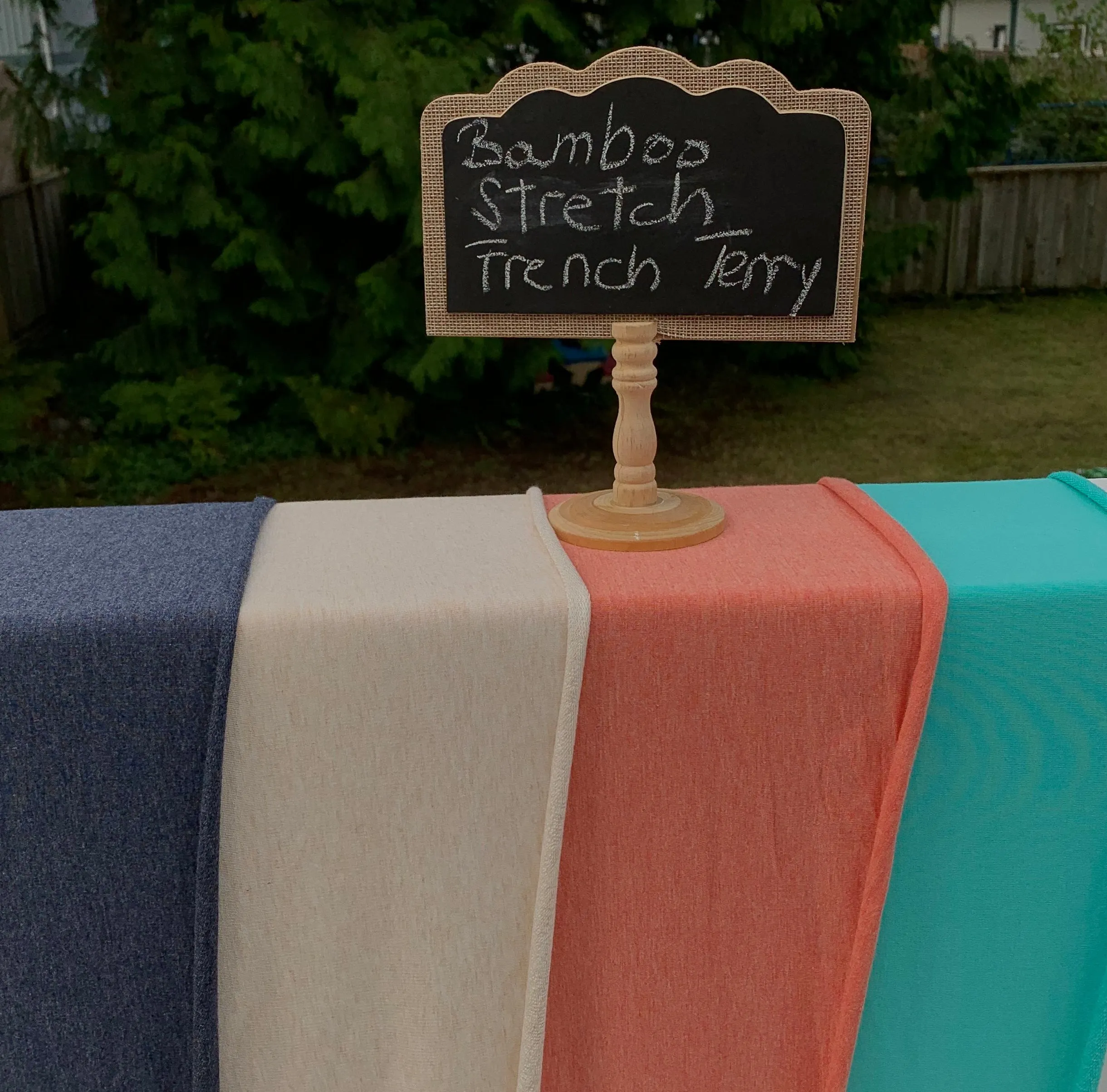 White Bamboo Cotton Stretch French Terry - by the Yard or Wholesale