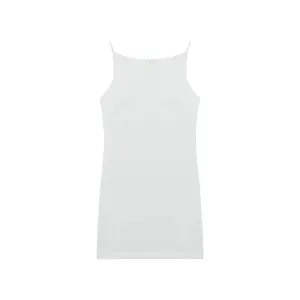 White Slim Vest Dress