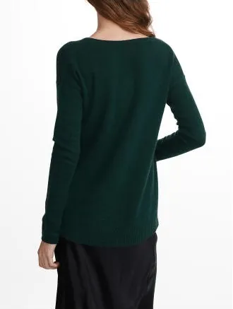 White   Warren - Forward Seam V Neck Dark Cedar Heather